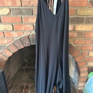 bobi Black Backless Women's Romper